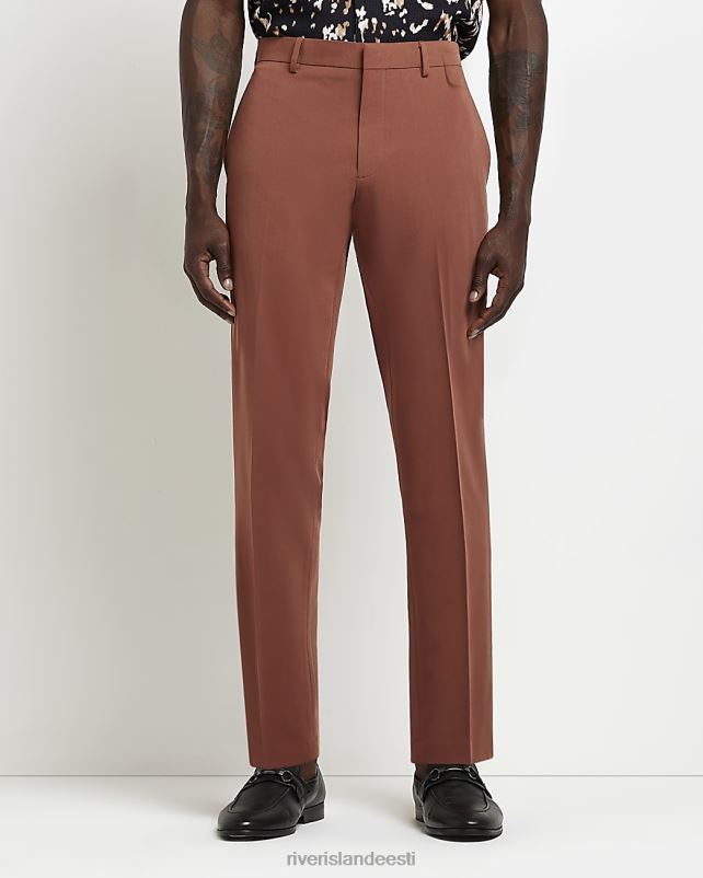 kehakate rooste mehed River Island slim fit ülikonnapüksid 44TLL3016