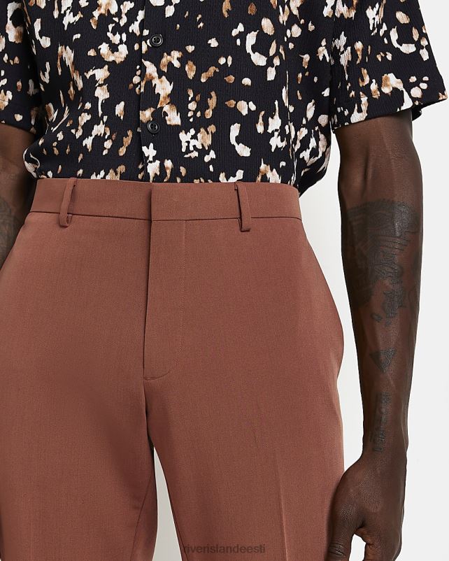 kehakate rooste mehed River Island slim fit ülikonnapüksid 44TLL3016