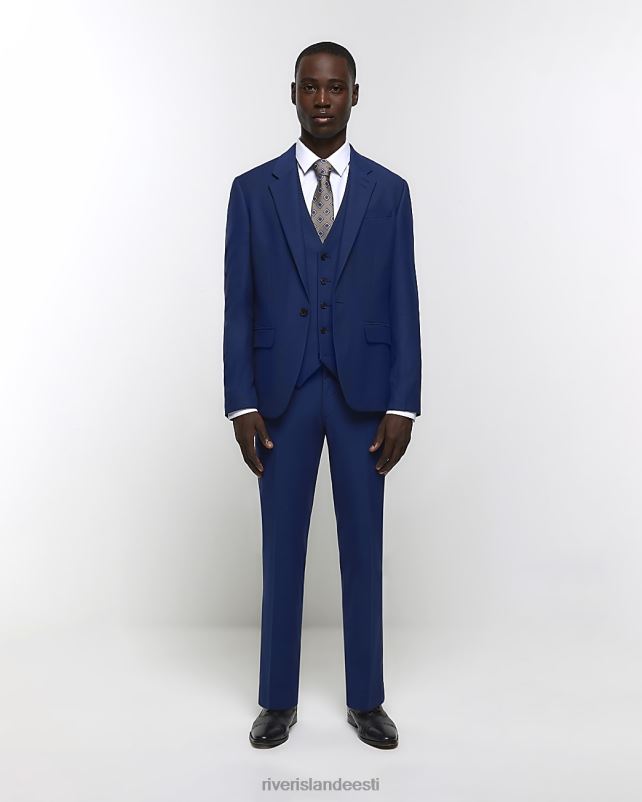 kehakate särav sinine mehed River Island kitsad ülikonnapüksid 44TLL3015