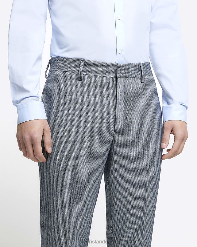 kehakate sinine mehed River Island skinny fit dogtooth ülikonna püksid 44TLL5723