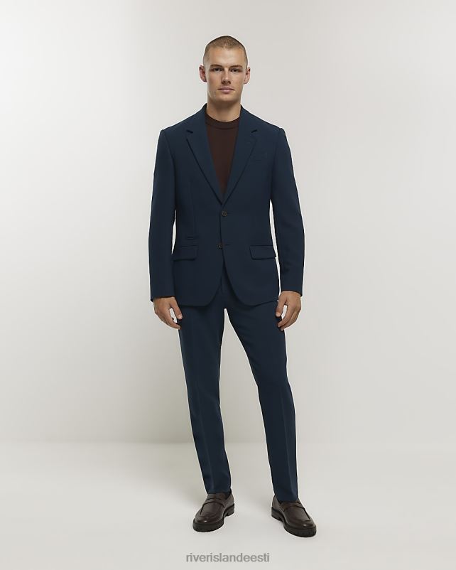 kehakate sinine mehed River Island slim fit ülikonnapüksid 44TLL2463