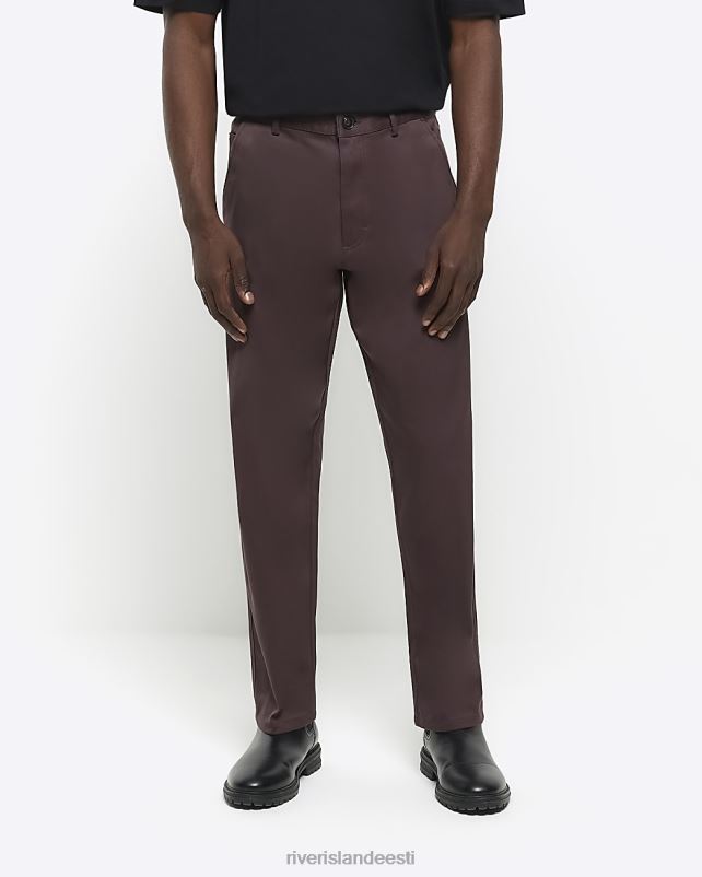 kehakate tumepunane mehed River Island saledad nutikad püksid 44TLL5477