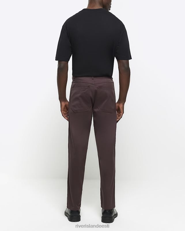 kehakate tumepunane mehed River Island saledad nutikad püksid 44TLL5477