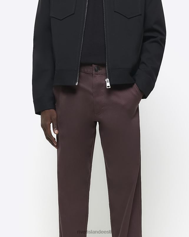 kehakate tumepunane mehed River Island saledad nutikad püksid 44TLL5477