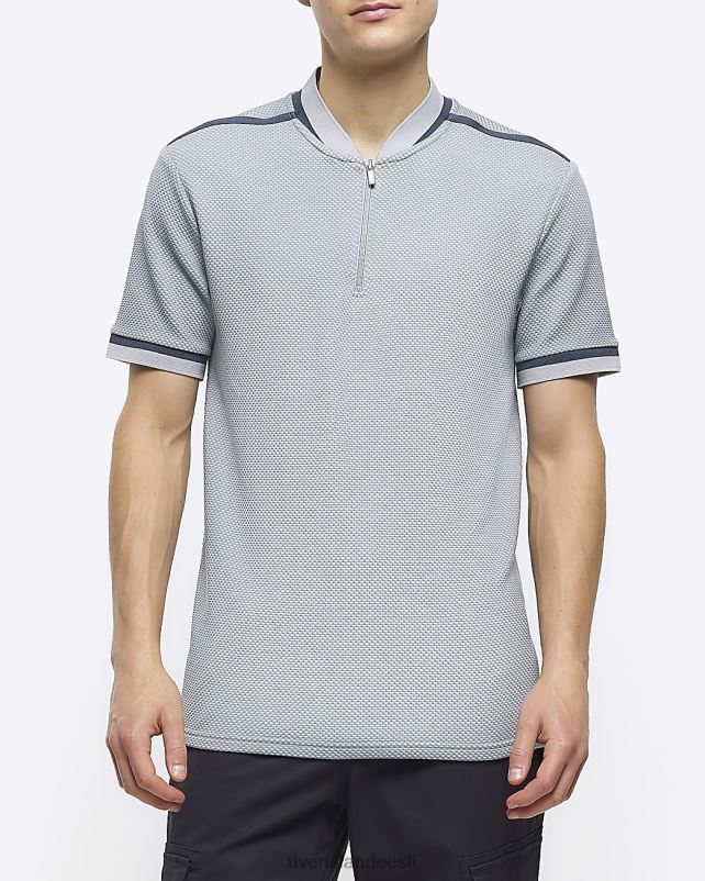 kehakate hall mehed River Island slim fit teibitud pesapalli krae polo 44TLL2606
