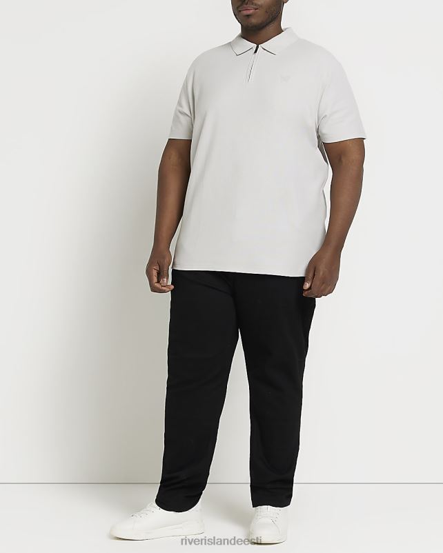 kehakate hall mehed River Island suur ja kõrge lühikeste varrukatega kärgstruktuuriga polo 44TLL3139