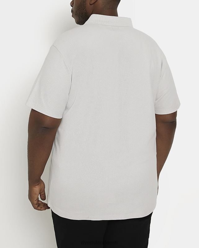 kehakate hall mehed River Island suur ja kõrge lühikeste varrukatega kärgstruktuuriga polo 44TLL3139