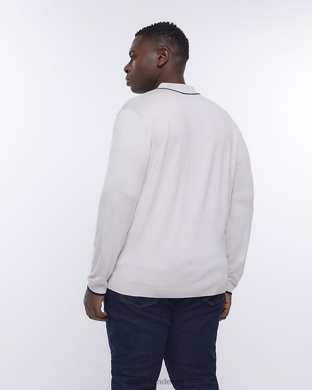 kehakate kivi mehed River Island suur ja pikk slim fit pikkade varrukatega polo 44TLL5967