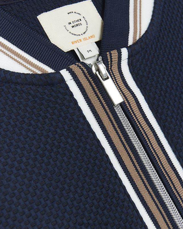 kehakate merevägi mehed River Island slim fit tekstuuriga teibitud polosärk 44TLL5798