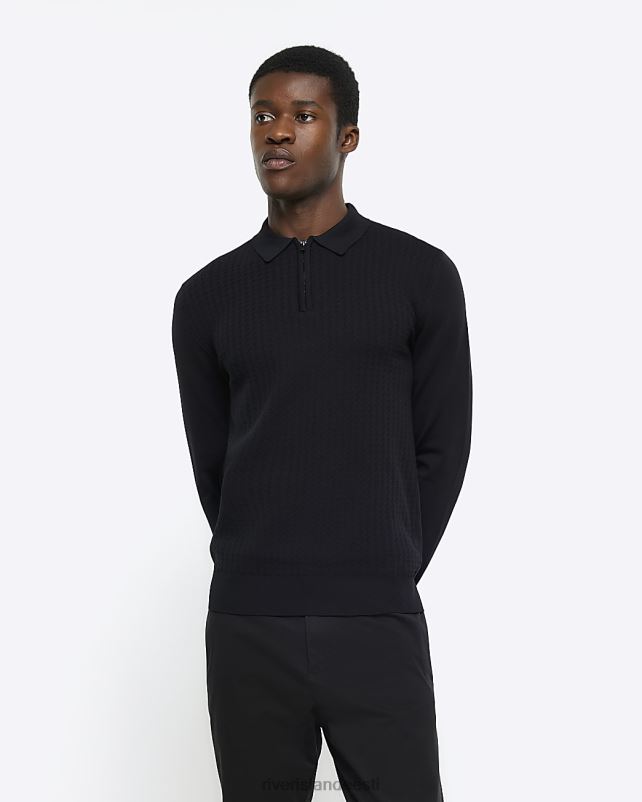 kehakate must mehed River Island lihaseline kaabel kududa polo 44TLL2912