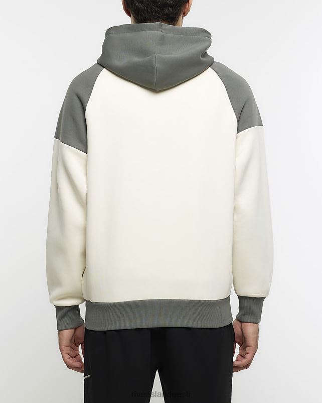 kehakate ekru mehed River Island tavalist värvi plokk-hoodie 44TLL5564