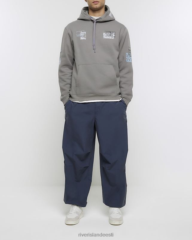 kehakate hall mehed River Island Tavalise istumisega graafiline kapuuts 44TLL5408