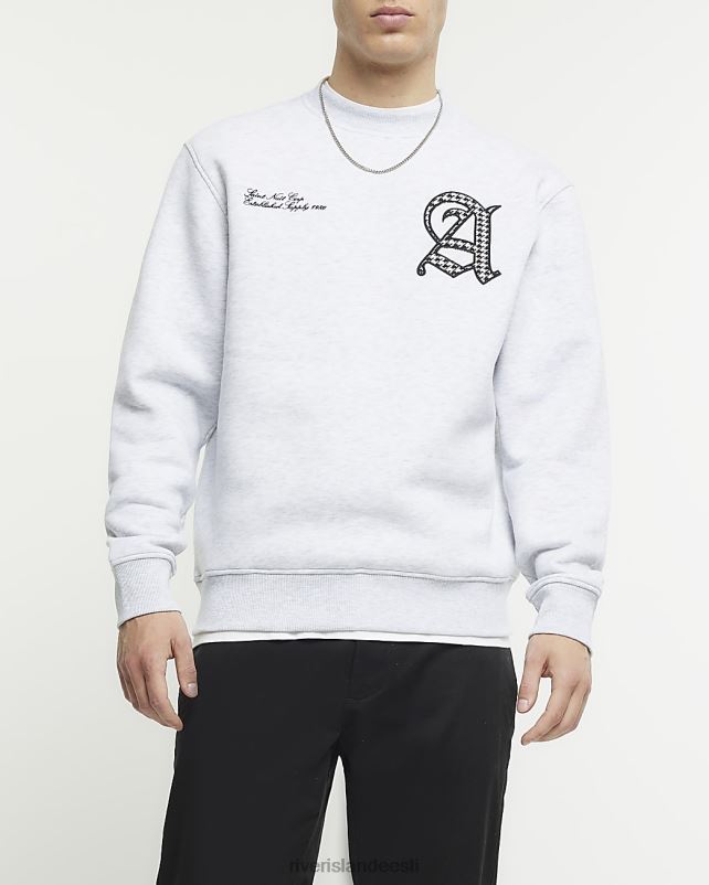 kehakate hall mehed River Island tavalise istumisega tikitud dressipluus 44TLL2885