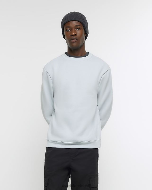 kehakate helesinine mehed River Island tavaline pikkade varrukatega dressipluus 44TLL2922