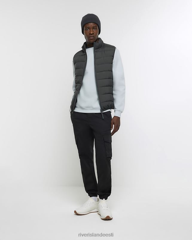 kehakate helesinine mehed River Island tavaline pikkade varrukatega dressipluus 44TLL2922