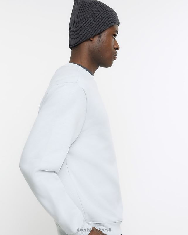 kehakate helesinine mehed River Island tavaline pikkade varrukatega dressipluus 44TLL2922