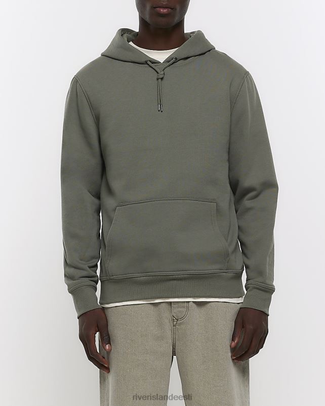 kehakate khaki mehed River Island slim fit tavaline kapuuts 44TLL2943