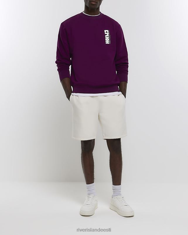 kehakate lilla mehed River Island tavalise sobivusega graafiline dressipluus 44TLL2560