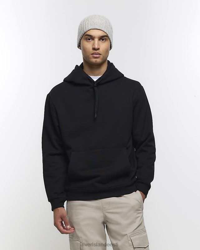 kehakate must mehed River Island tavaline hoodie 44TLL2368