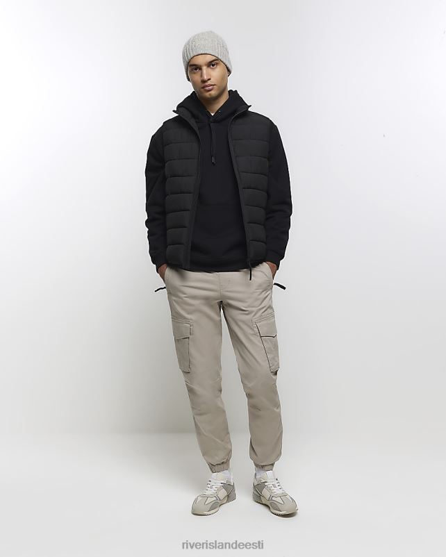 kehakate must mehed River Island tavaline hoodie 44TLL2368