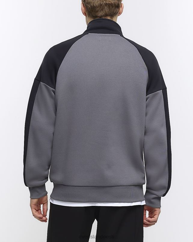 kehakate must mehed River Island tavalise värvi plokklehtriga dressipluus 44TLL5518