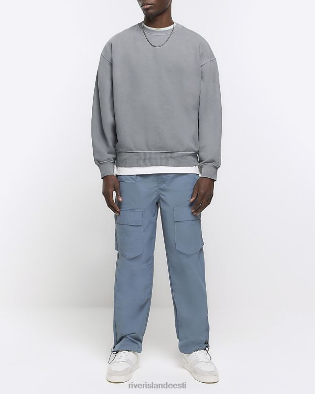 kehakate pestud halliks mehed River Island ülisuure sobivusega dressipluus 44TLL2876