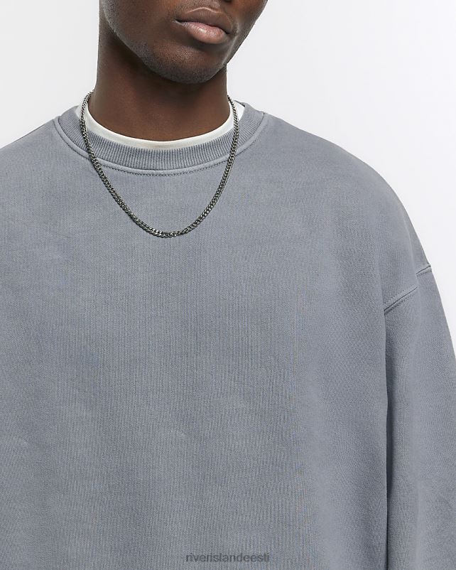 kehakate pestud halliks mehed River Island ülisuure sobivusega dressipluus 44TLL2876