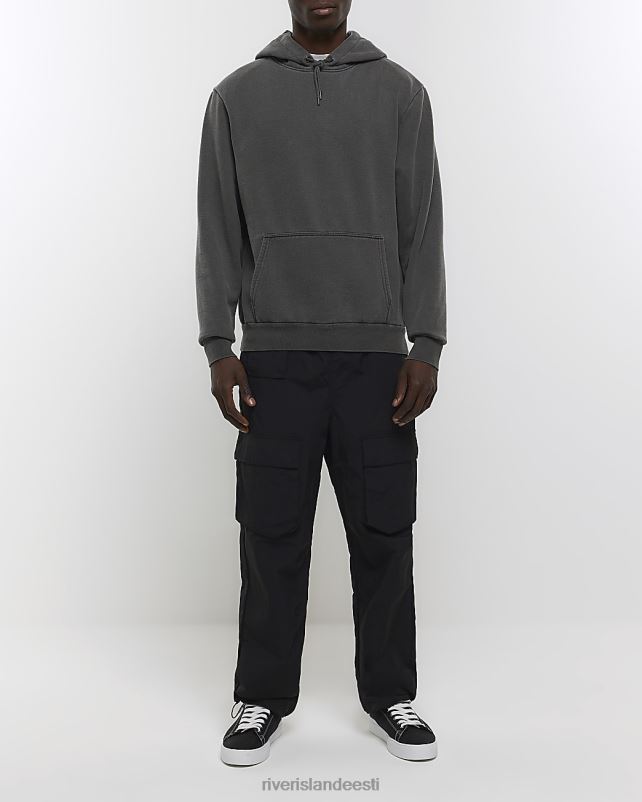 kehakate pestud halliks mehed River Island tavalise vormiga kapuuts 44TLL5762