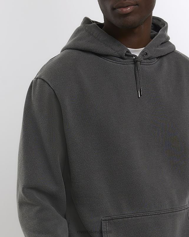 kehakate pestud halliks mehed River Island tavalise vormiga kapuuts 44TLL5762