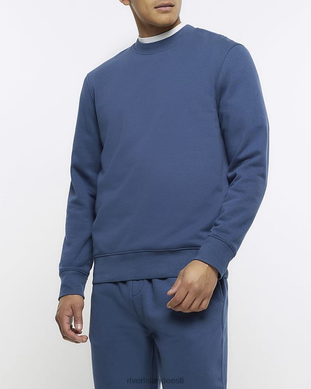 kehakate sinine mehed River Island slim fit pikkade varrukatega dressipluus 44TLL5728