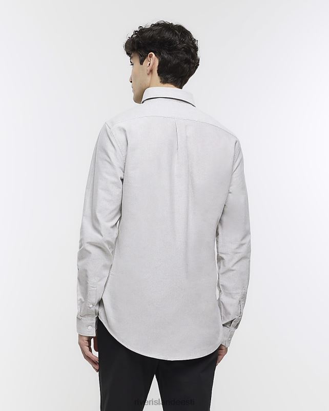 kehakate hall mehed River Island slim fit stretch oxfordi särk 44TLL3114