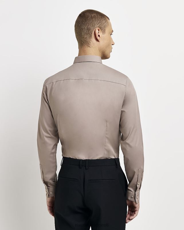 kehakate kivi mehed River Island slim fit pikkade varrukatega särk 44TLL2549