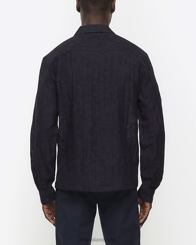 kehakate merevägi mehed River Island tavalise sobivusega žakaarpitsist särk 44TLL2614