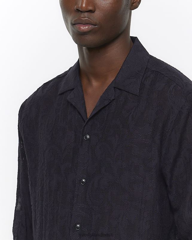 kehakate merevägi mehed River Island tavalise sobivusega žakaarpitsist särk 44TLL2614