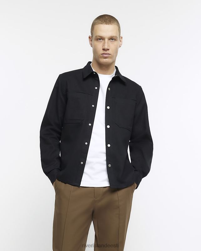 kehakate must mehed River Island tavalise sobivusega smart overshirt 44TLL3006