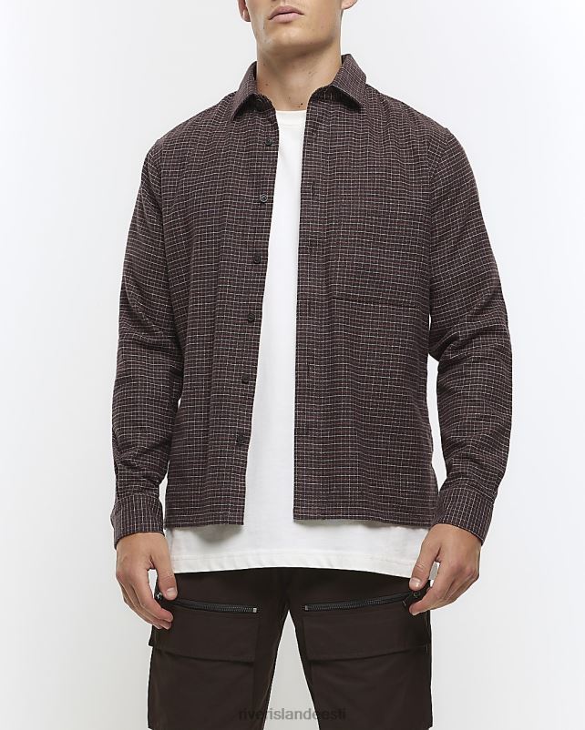 kehakate pruun mehed River Island tavaline sobivuse kontrollsärk 44TLL2598