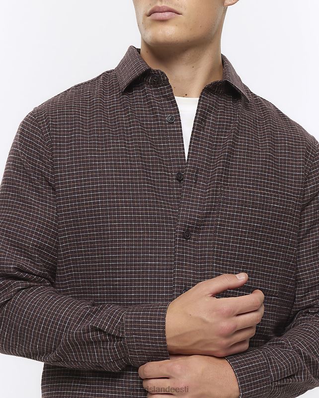 kehakate pruun mehed River Island tavaline sobivuse kontrollsärk 44TLL2598
