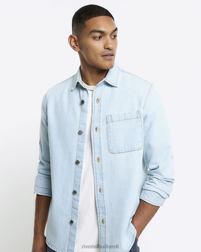 kehakate sinine mehed River Island tavalise sobivusega teksasärk 44TLL2757