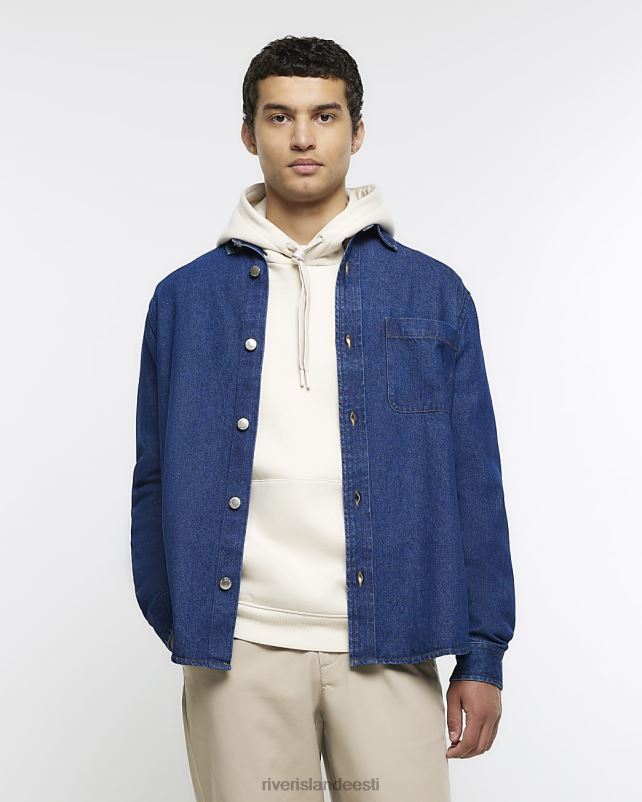 kehakate sinine mehed River Island tavalise sobivusega teksasärk 44TLL2758