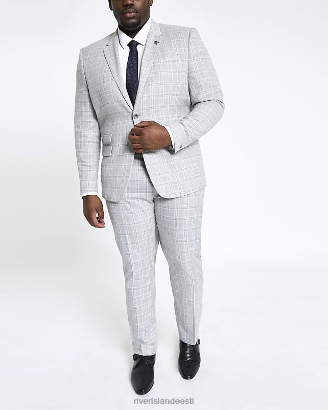 kehakate valge mehed River Island suur ja pikk slim fit pikkade varrukatega särk 44TLL5983