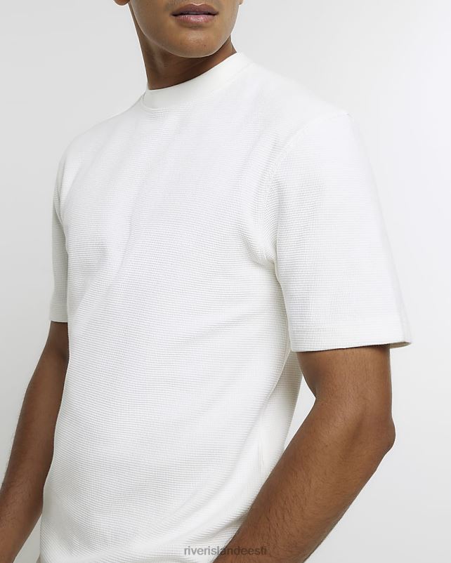kehakate ekru mehed River Island tavalise sobivusega vahvlitekstuuriga T-särk 44TLL2386