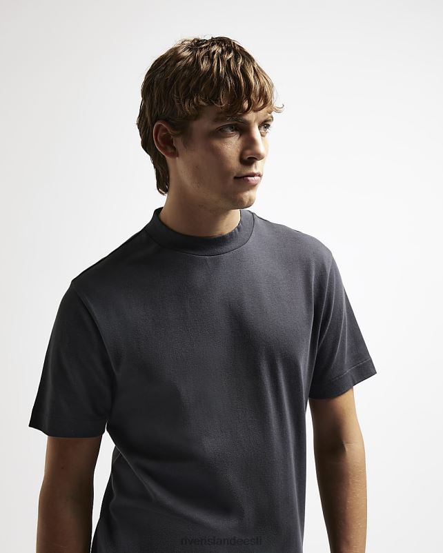 kehakate hall mehed River Island ri studio slim fit kõrge kaelusega T-särk 44TLL2566