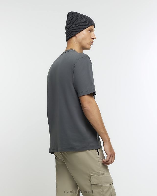 kehakate hall mehed River Island tavalise vormiga t-särk 44TLL2519