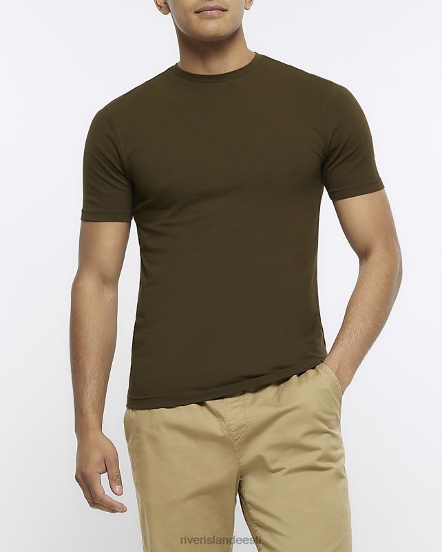 kehakate khaki mehed River Island lihaseline t-särk 44TLL2333