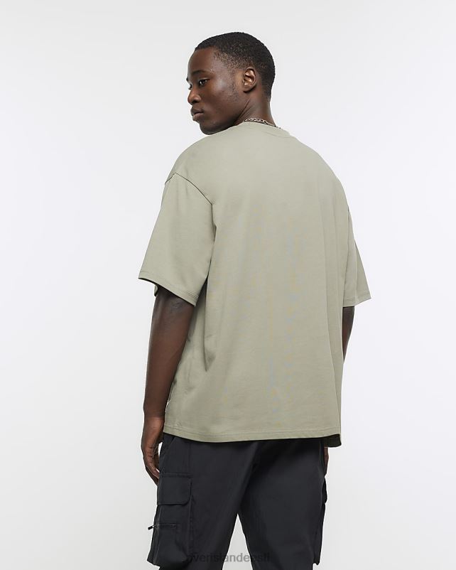 kehakate khaki mehed River Island ri studio oversized fit t-särk 44TLL2628