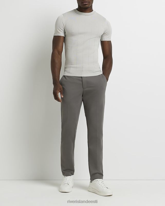 kehakate kivi mehed River Island lihaseline kootud t-särk 44TLL2844