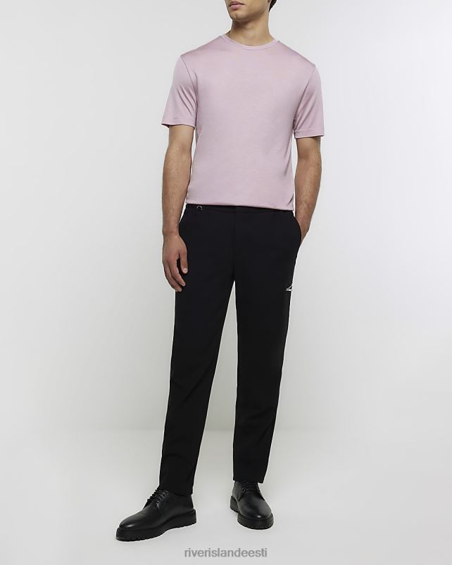 kehakate lilla mehed River Island slim fit slinky t-särk 44TLL2755
