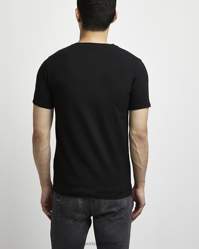 kehakate must mehed River Island lihaseline t-särk 44TLL3037