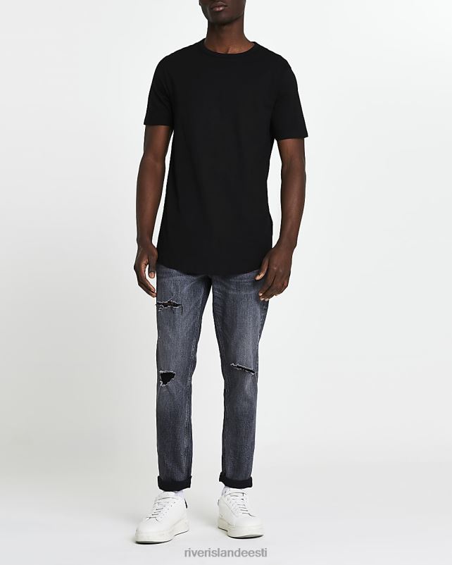 kehakate must mehed River Island multipakend 5 kaardusäärega T-särki 44TLL5963