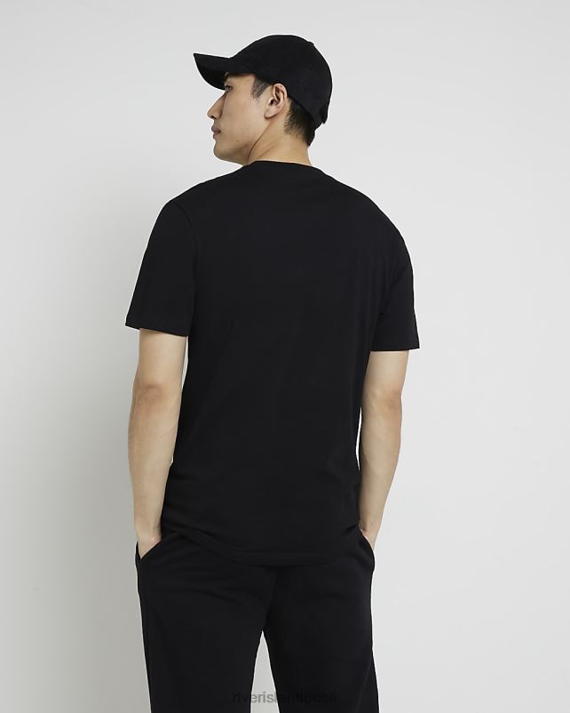kehakate must mehed River Island slim fit t-särk 44TLL2577